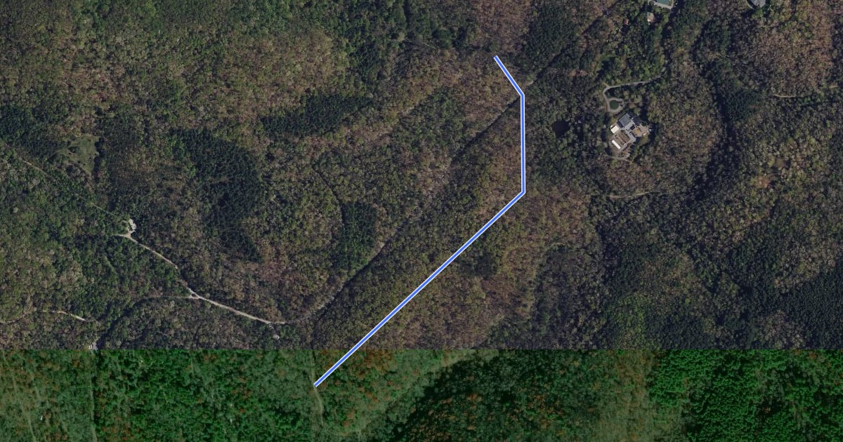 Маршрут Hardtimes Connector Trail на спутниковом снимке