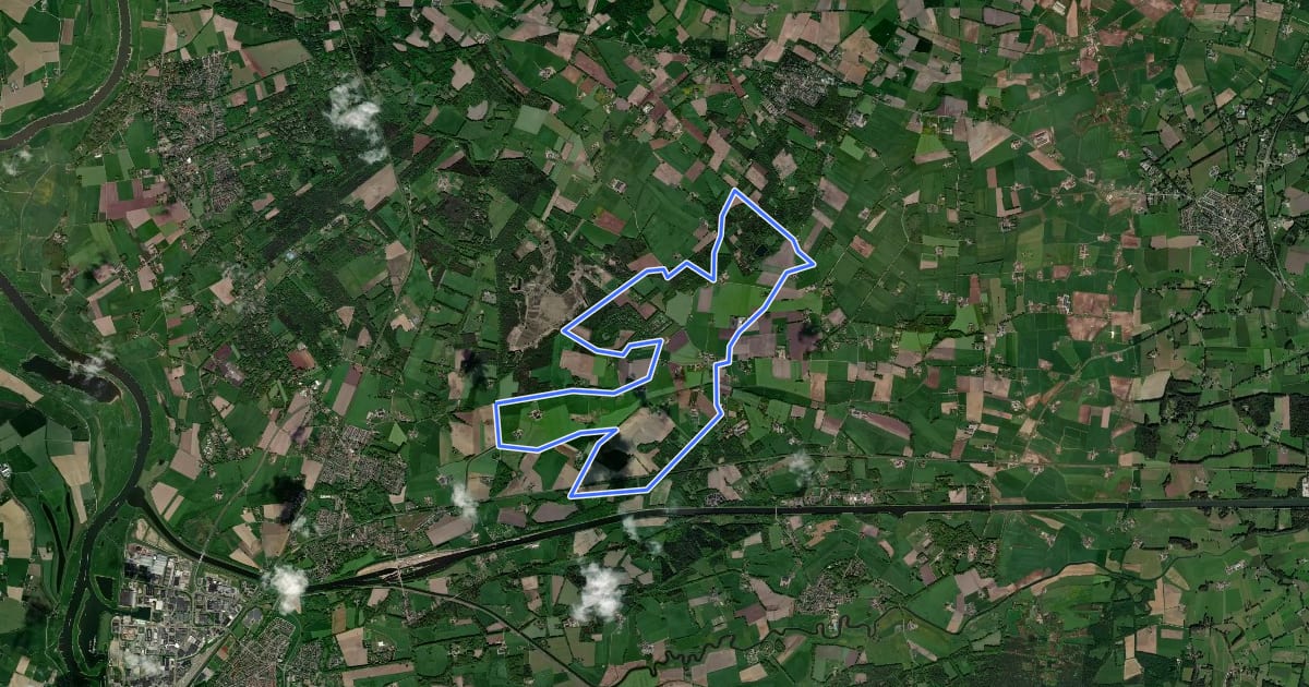 Маршрут Harfsense Beekroute на спутниковом снимке