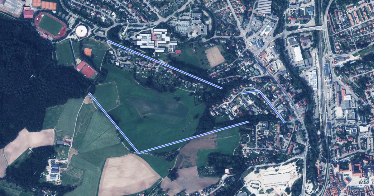 Маршрут Hariolf-Rundweg на спутниковом снимке