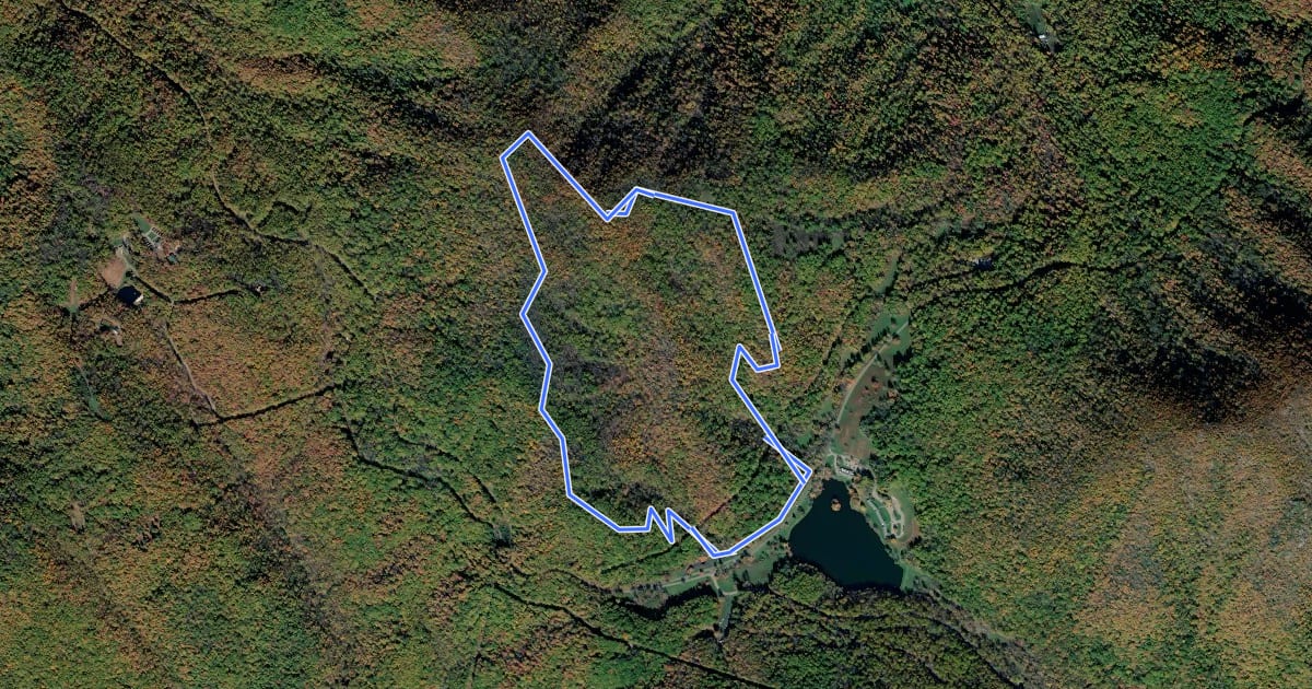 Маршрут Harkening Hill Loop на спутниковом снимке
