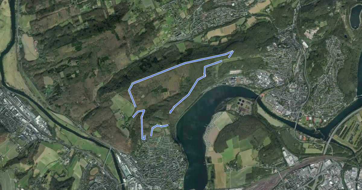 Маршрут Harkortberg Rundweg A1 на спутниковом снимке