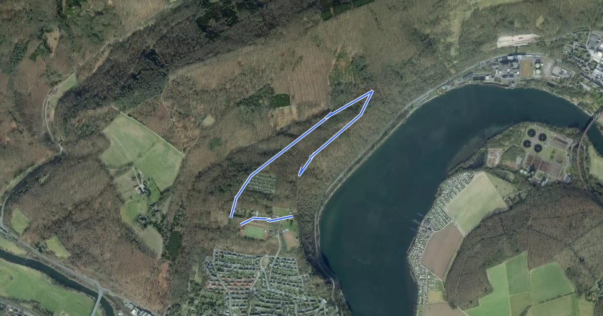 Маршрут Harkortberg Rundweg A3 на спутниковом снимке