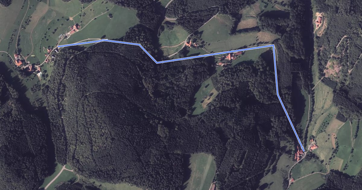 Маршрут Harmersbach - Hinterer Geisberg на спутниковом снимке