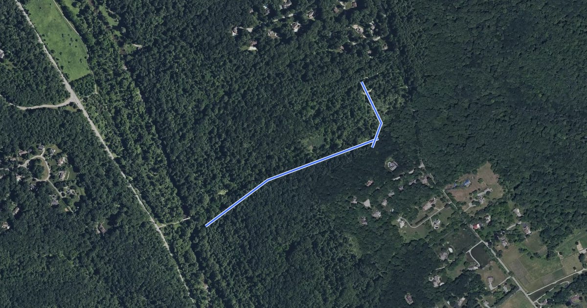 Маршрут Harmony Hill Green Trail на спутниковом снимке