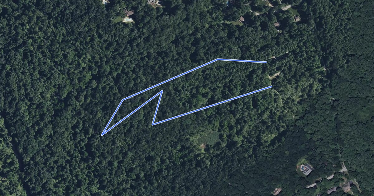 Маршрут Harmony Hill Red Trail на спутниковом снимке