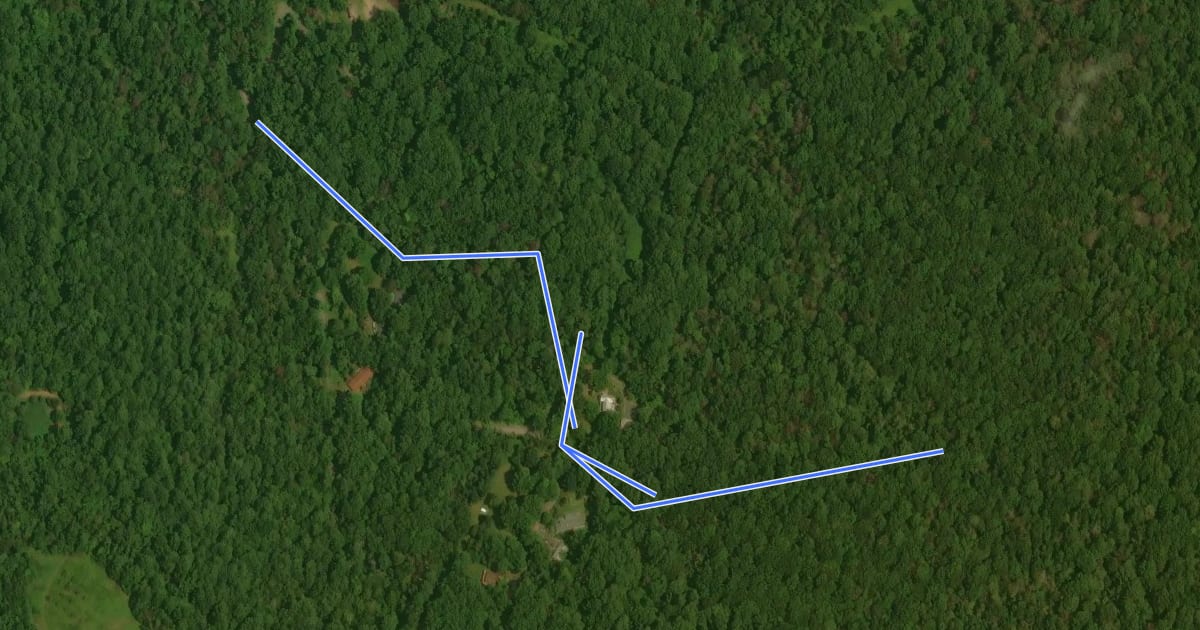 Маршрут Harmony Hollow Trail на спутниковом снимке