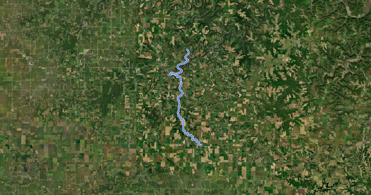 Маршрут Harmony-Preston Valley State Trail на спутниковом снимке