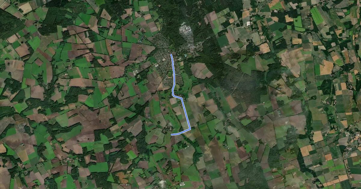 Маршрут Harpstedt (25) - Beckeln (71) на спутниковом снимке