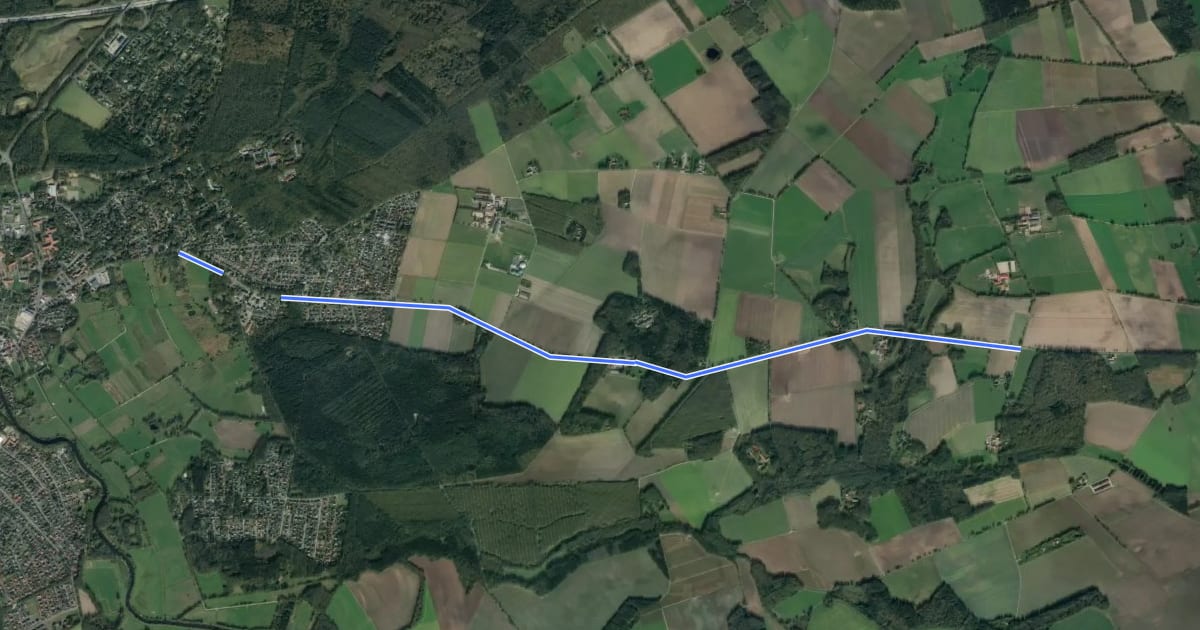 Маршрут Harpstedt (44) - Wildeshausen (99) на спутниковом снимке