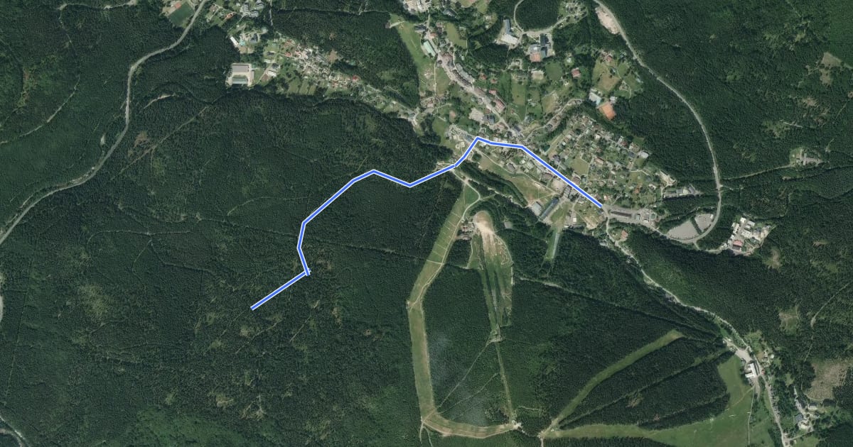 Маршрут Harrachov-Janova cesta на спутниковом снимке