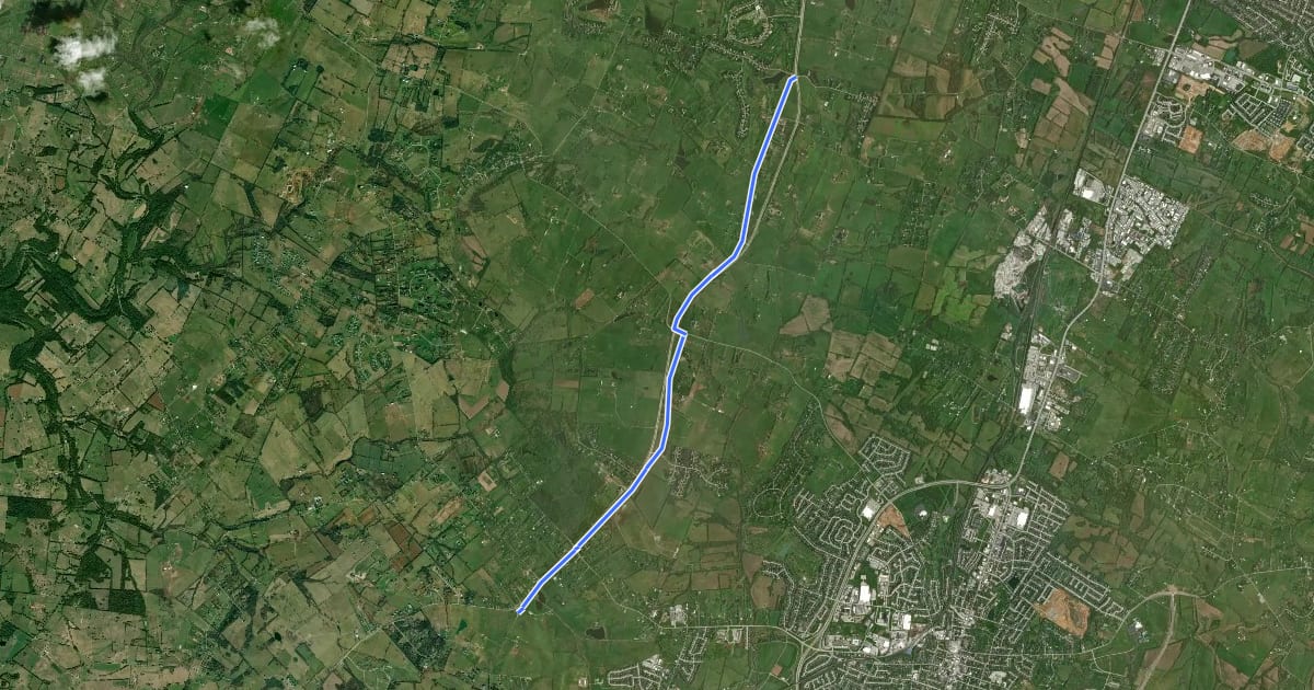 Маршрут Harrosburg Road Path на спутниковом снимке