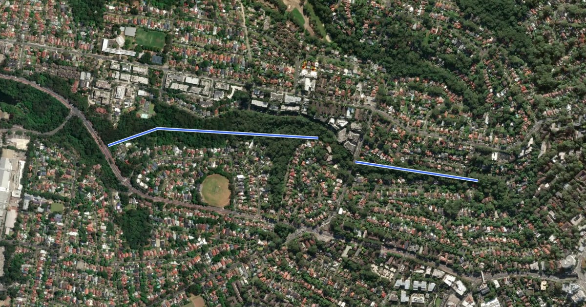Маршрут Harry Howard Bushwalk through Stringybark and Batten Reserves на спутниковом снимке