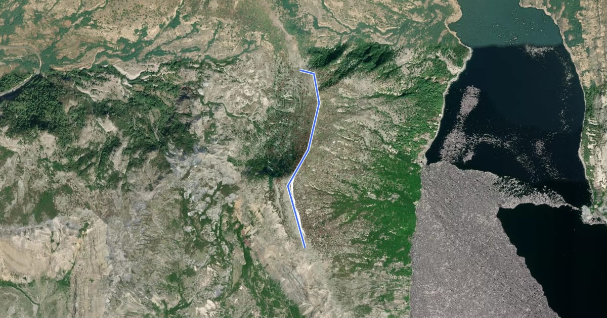 Маршрут Harry's Ridge Trail на спутниковом снимке