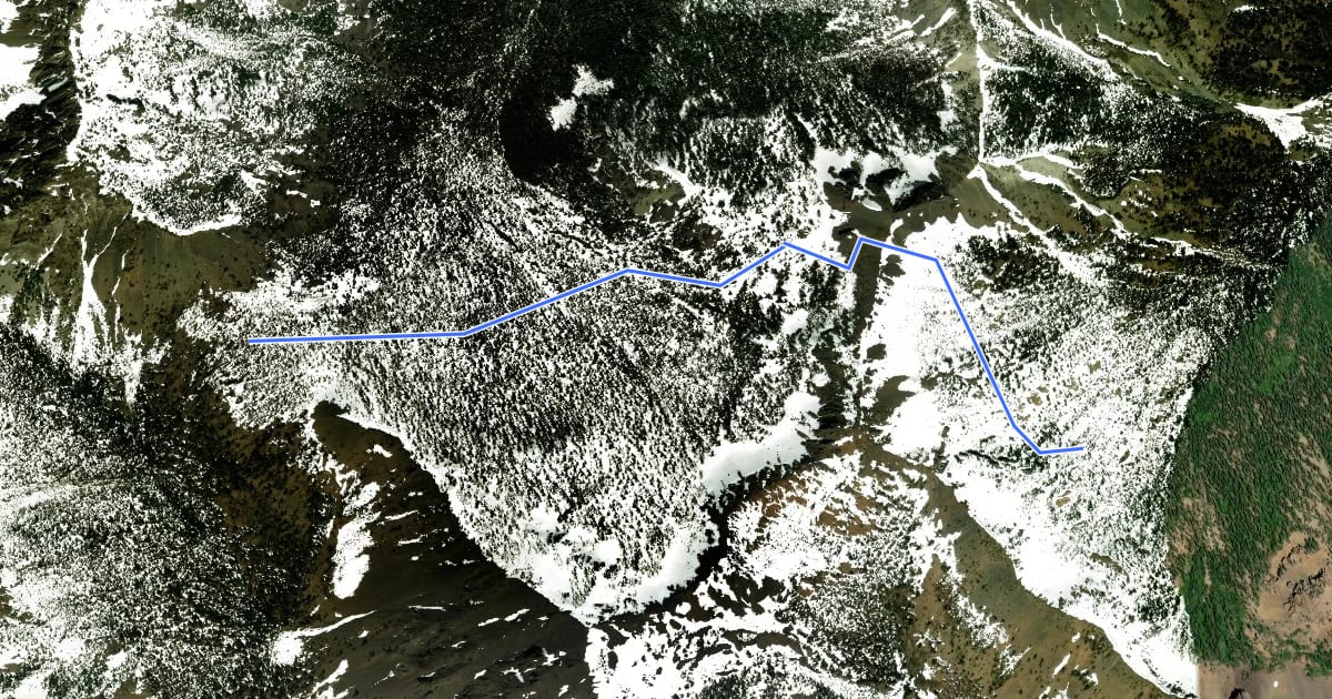 Маршрут Harscrabble Creek Trail на спутниковом снимке