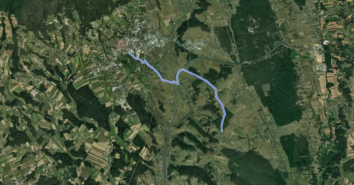 Маршрут Hartberg Altenberg Lorettokapelle на спутниковом снимке