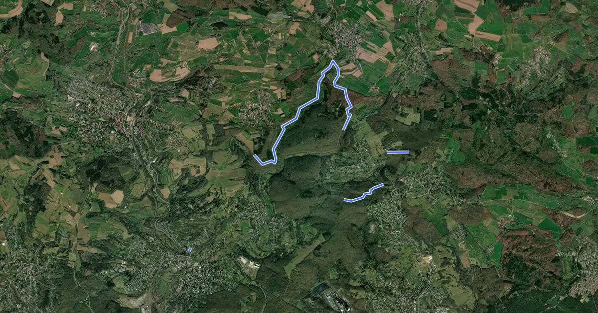 Маршрут Hartfüßlerweg Nordschleife на спутниковом снимке