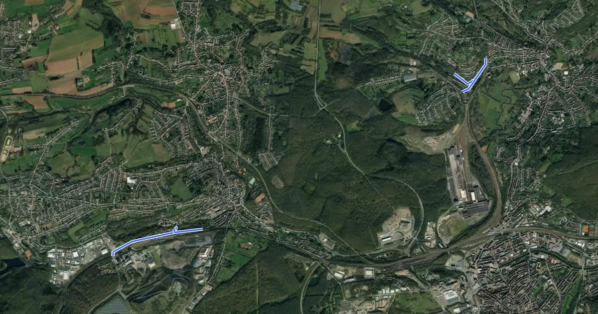 Маршрут Hartfüßlerweg Südschleife на спутниковом снимке