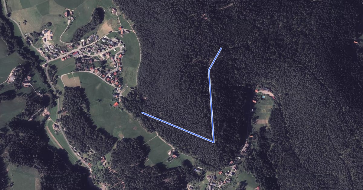 Маршрут Hartskäpfle - Hölzlehof на спутниковом снимке