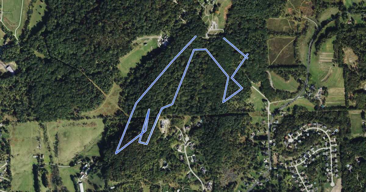 Маршрут Hartwood Acres - Purple Loop на спутниковом снимке