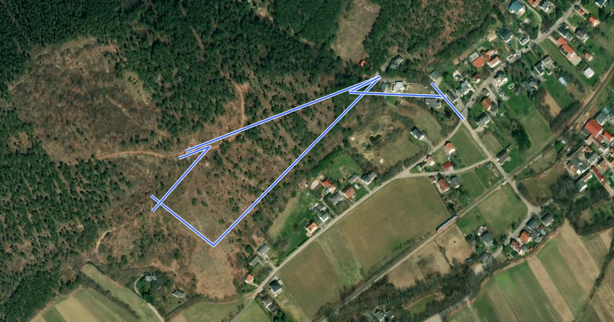 Маршрут Harz und seine Gewinnung на спутниковом снимке