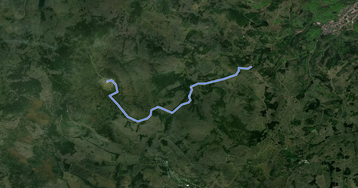 Маршрут Harzklub-Weg 11D на спутниковом снимке