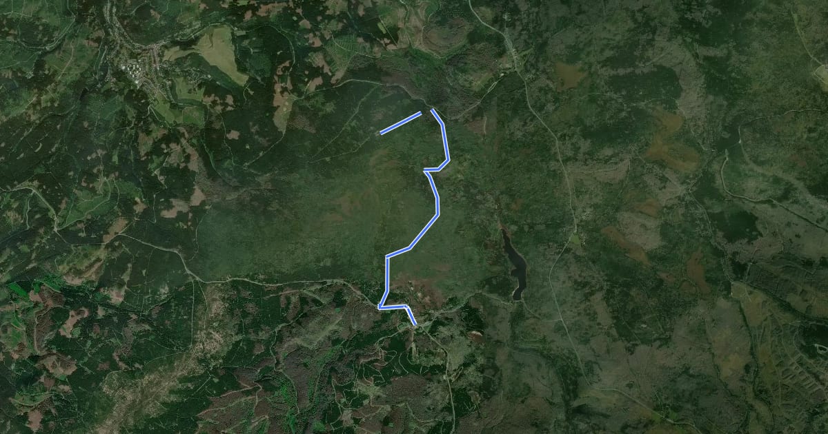 Маршрут Harzklub-Weg 18C на спутниковом снимке