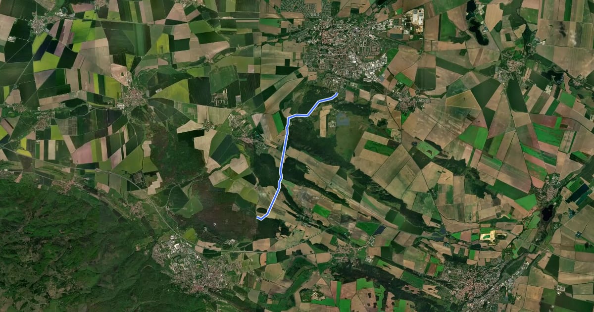 Маршрут Harzklub Weg 37K на спутниковом снимке