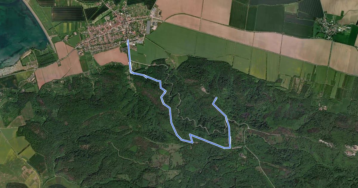 Маршрут Harzklub Weg 41D на спутниковом снимке