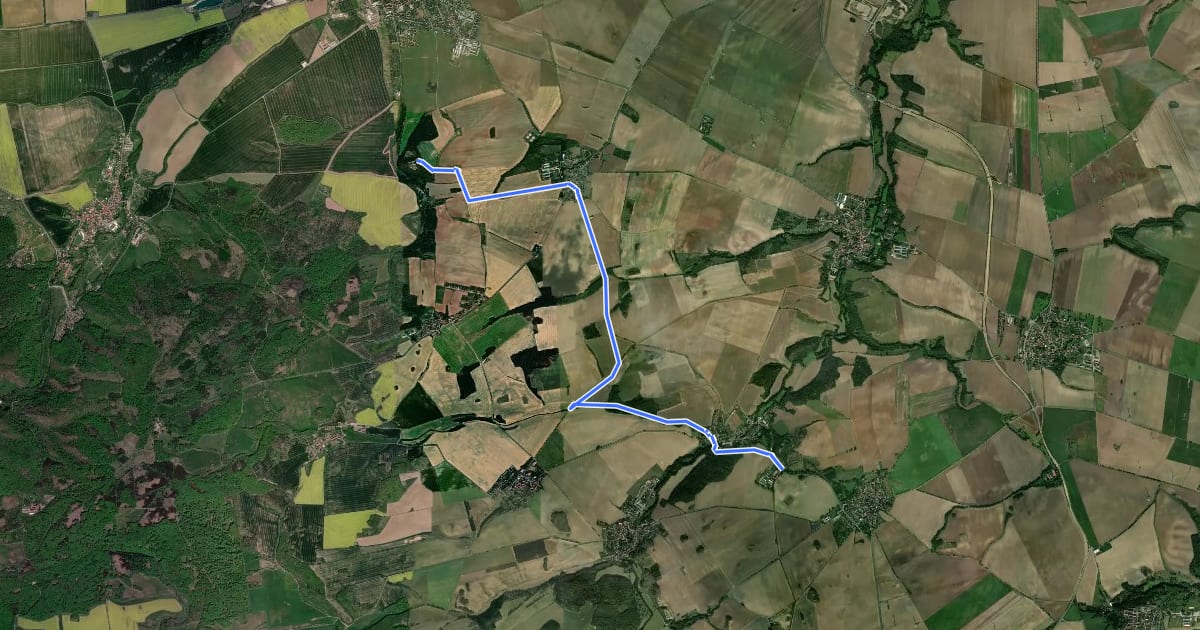 Маршрут Harzklub-Weg 58K на спутниковом снимке