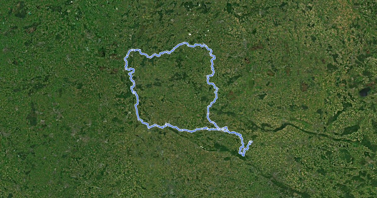 Маршрут Hase-Ems-Tour на спутниковом снимке