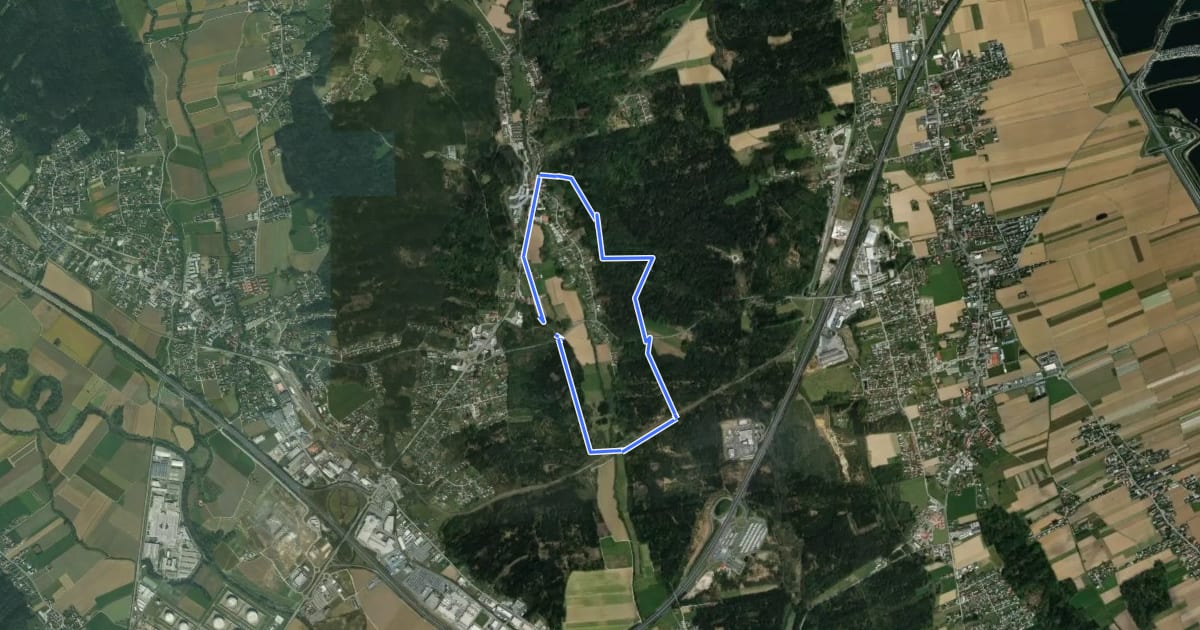 Маршрут Haselsdorf-Tobelbad 1 на спутниковом снимке