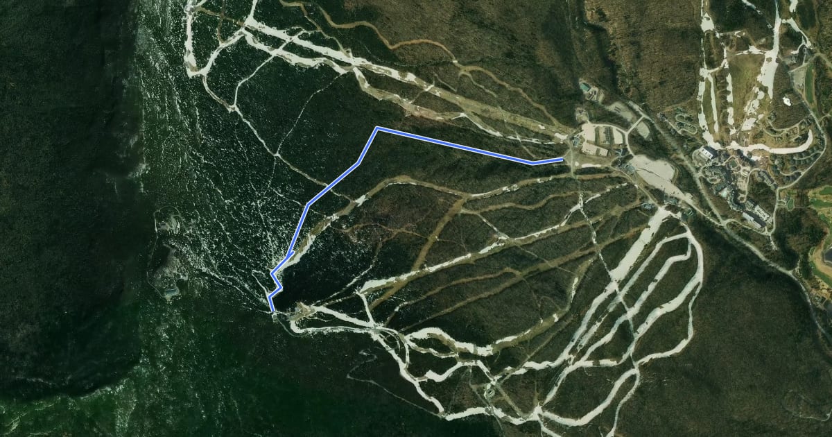 Маршрут Haselton Trail на спутниковом снимке