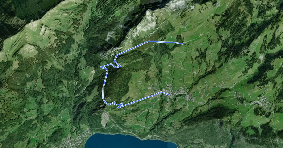 Маршрут Hasenbodenweg на спутниковом снимке