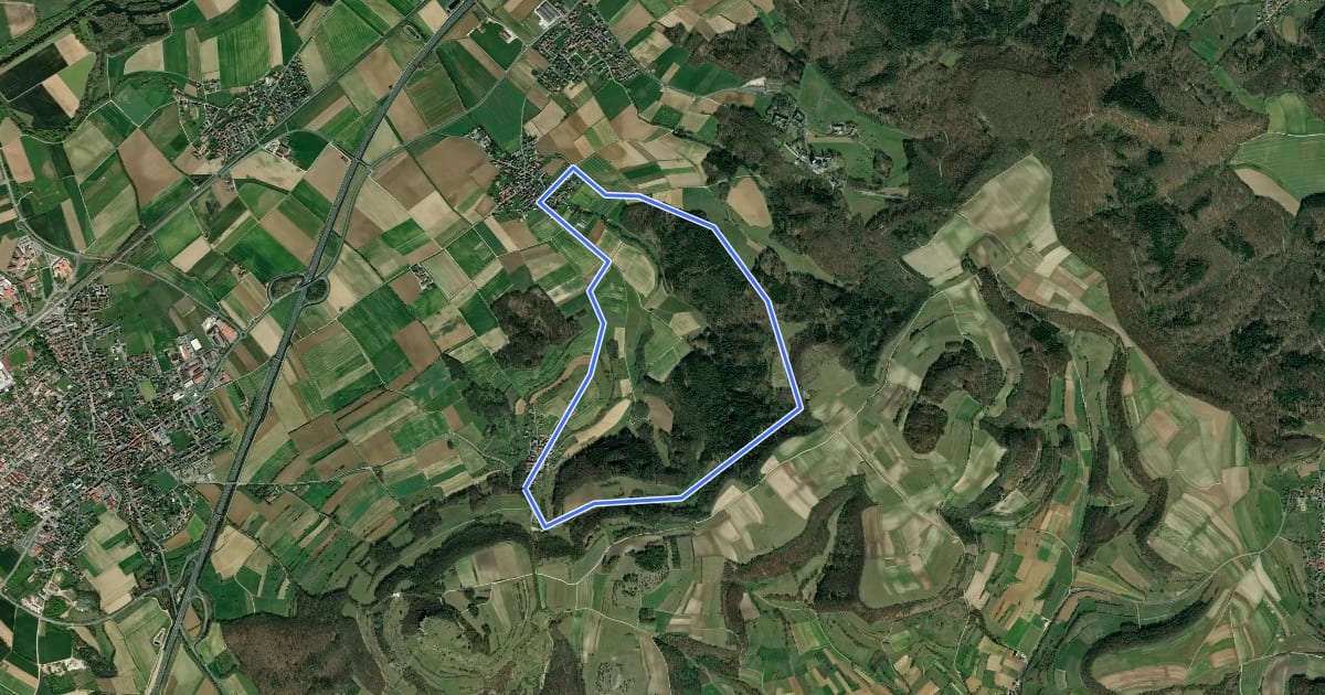 Маршрут Hasenweg (Romansthal) на спутниковом снимке