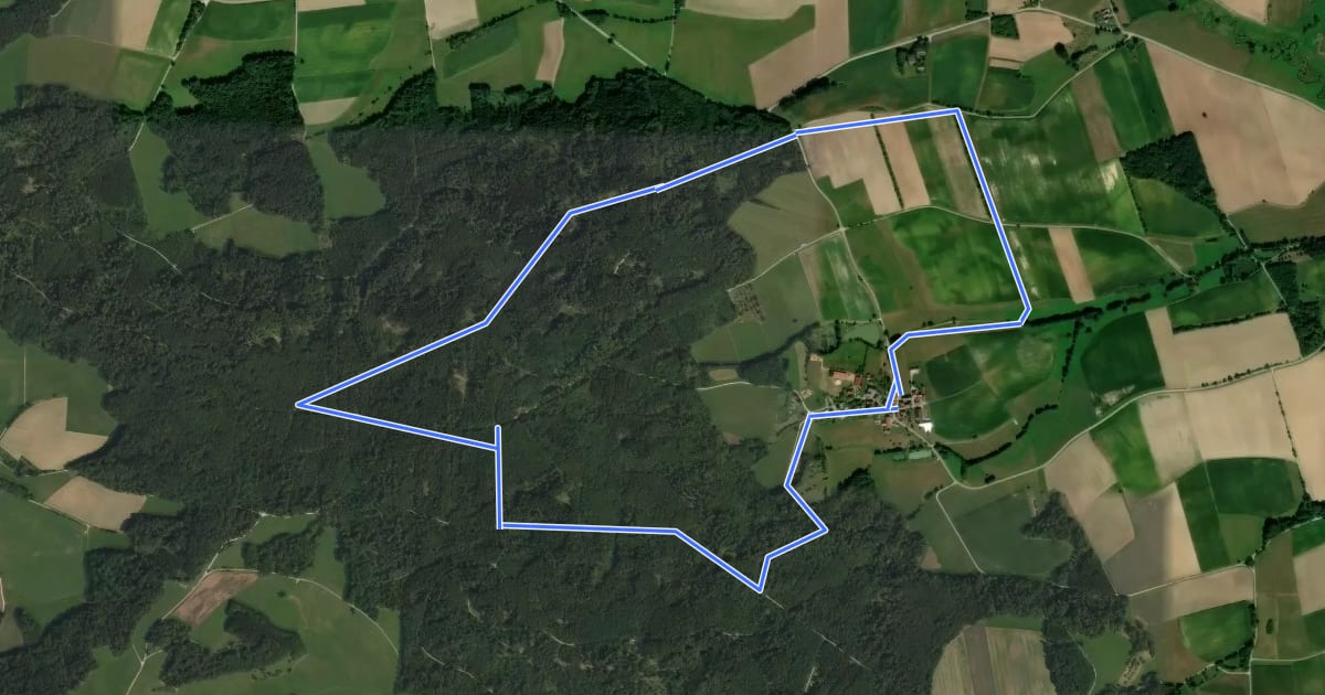 Маршрут Hasenweg Schnelldorf на спутниковом снимке