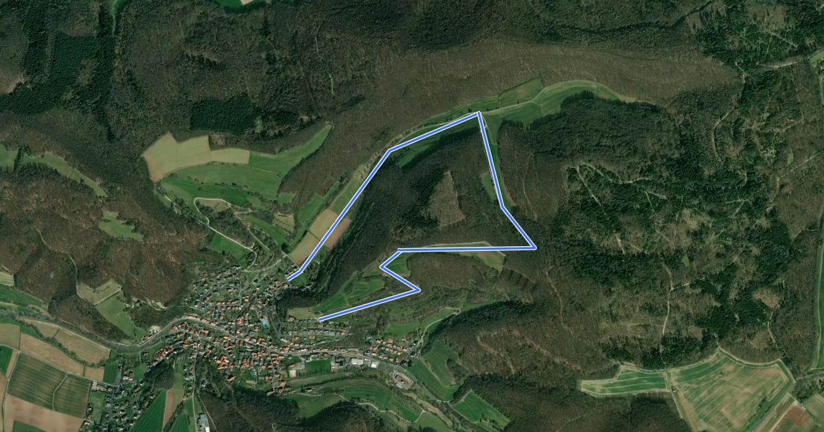 Маршрут Hasselbachtal на спутниковом снимке