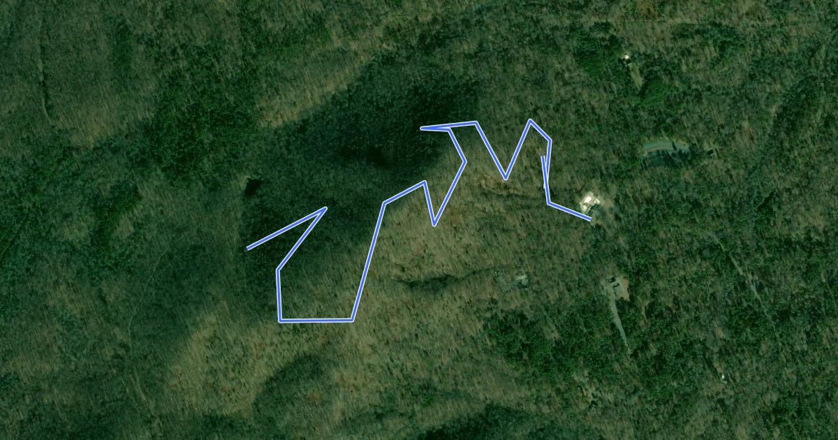Маршрут Hattaway Mountain Trail на спутниковом снимке