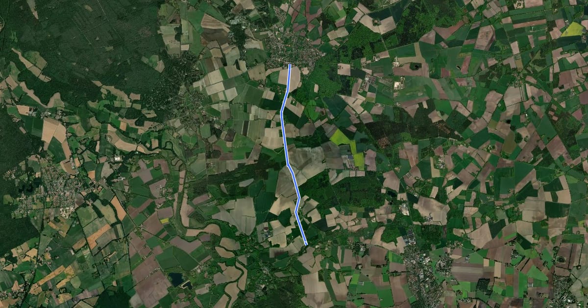 Маршрут Hatten (19) - Dötlingen (97) на спутниковом снимке