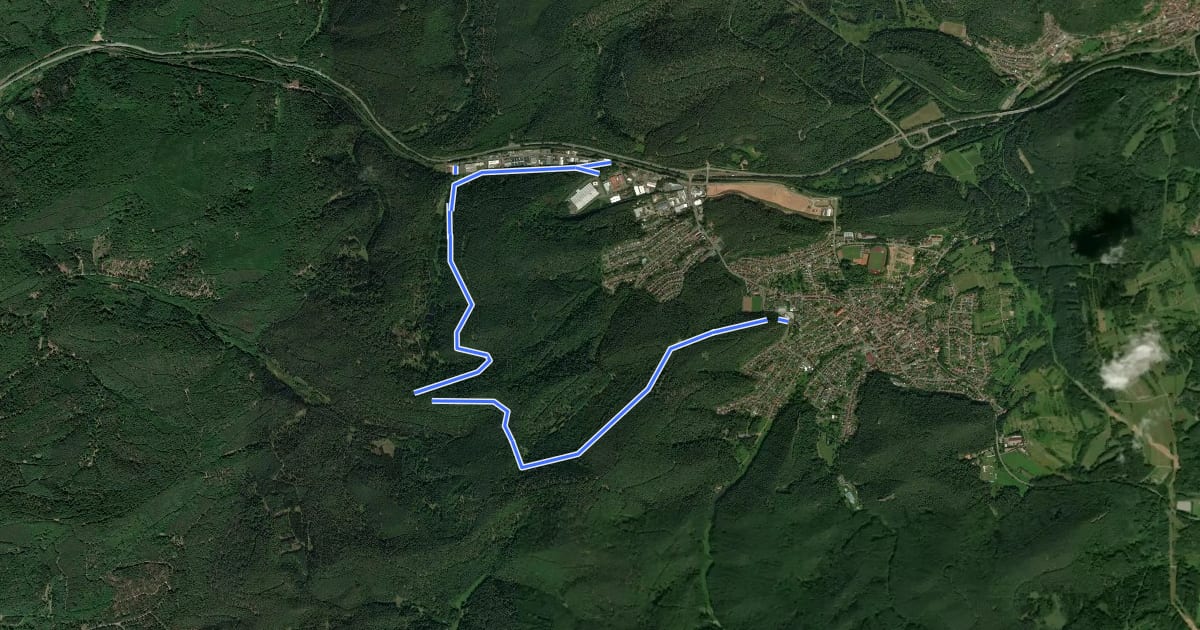 Маршрут Hauensteiner Nr. 4 на спутниковом снимке