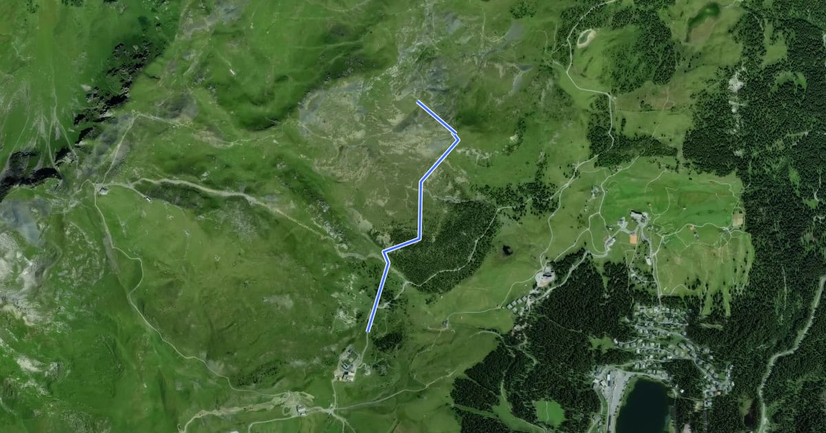 Маршрут Hauptji Trail на спутниковом снимке