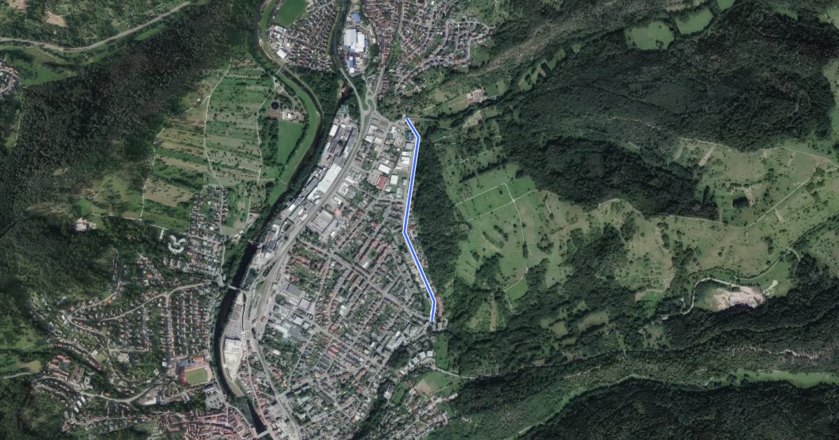 Маршрут Haus Metsko - Parkplatz Laufbachtal на спутниковом снимке