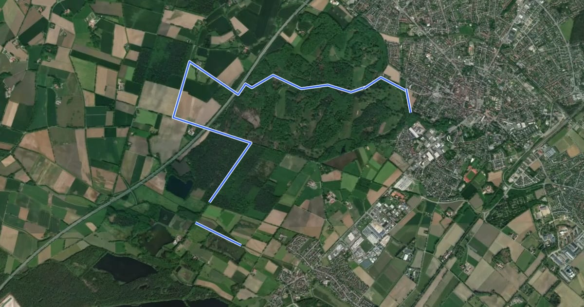 Маршрут Haus Waldfrieden Rundweg A6 на спутниковом снимке