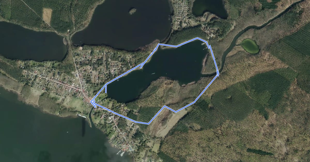 Маршрут Hausseerundweg на спутниковом снимке