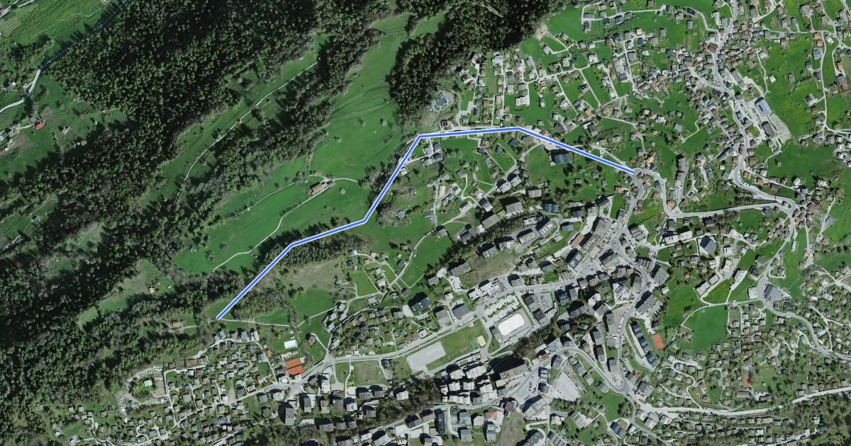 Маршрут Haute-Nendaz - fixme на спутниковом снимке