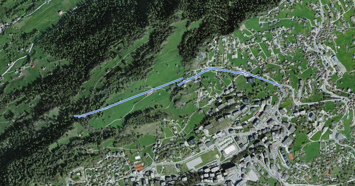Маршрут Haute-Nendaz - Les Tsintres на спутниковом снимке