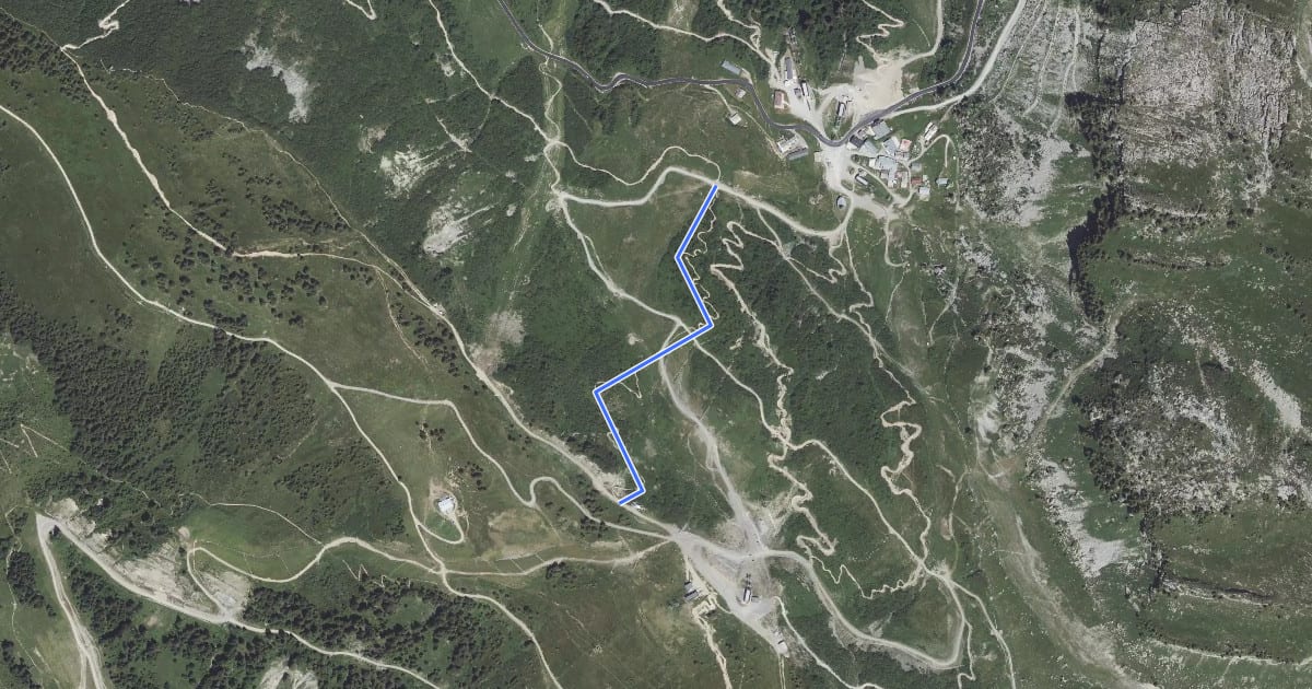 Маршрут Haute Tension на спутниковом снимке