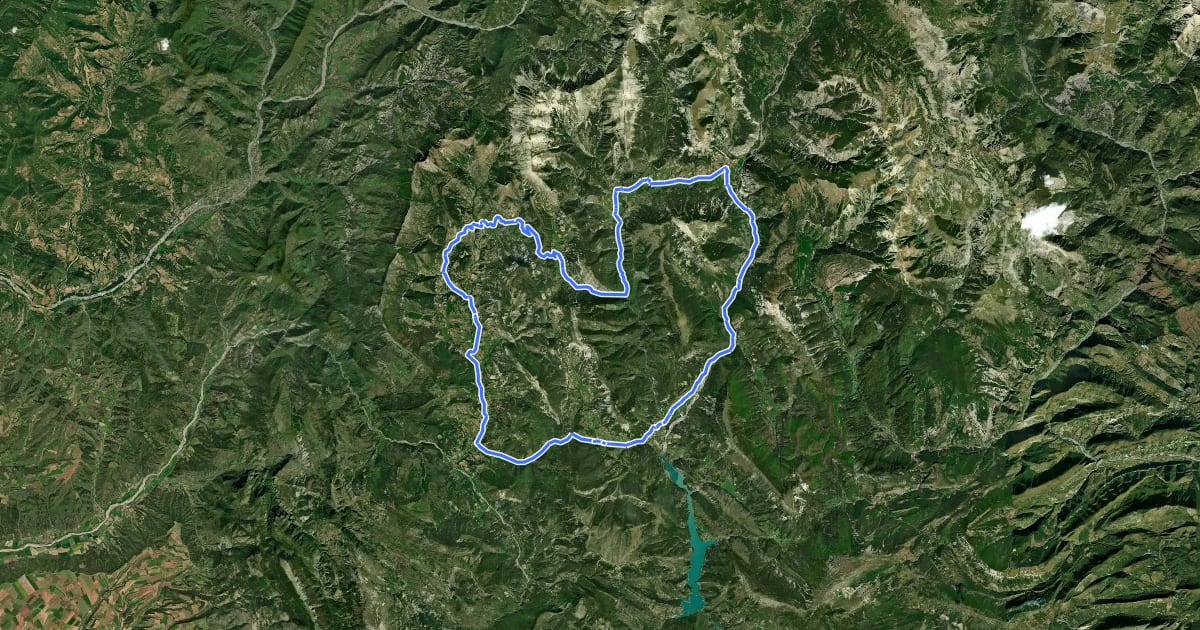 Маршрут Hautes vallées на спутниковом снимке