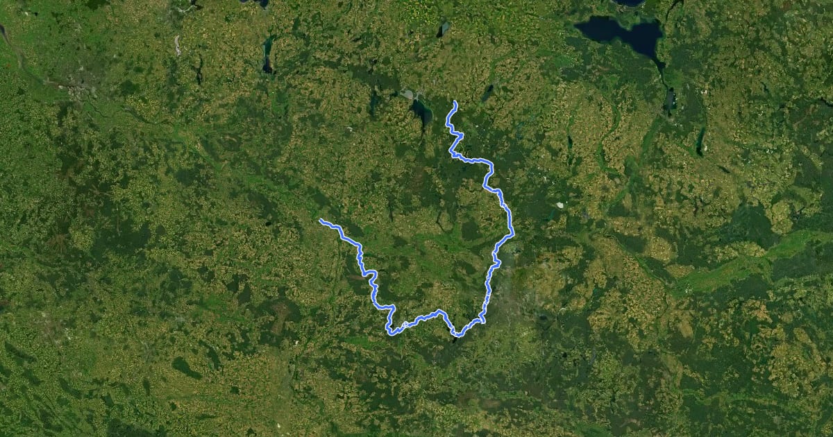 Маршрут Havel-Radweg на спутниковом снимке