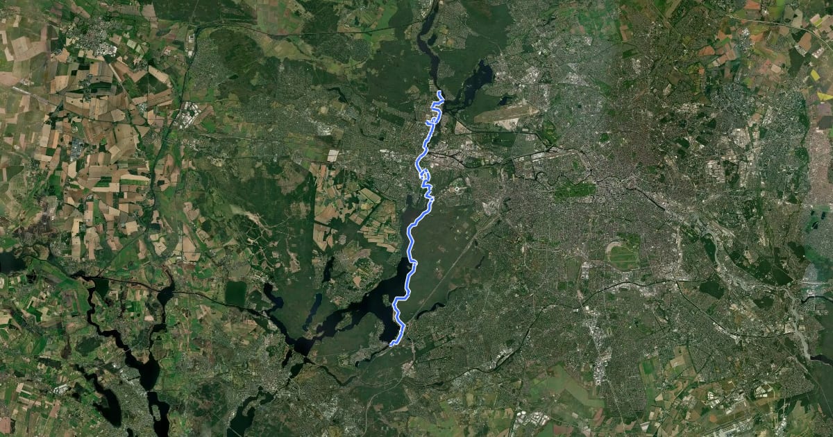 Маршрут Havelseenweg на спутниковом снимке