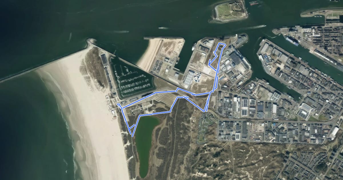 Маршрут Havenroute на спутниковом снимке